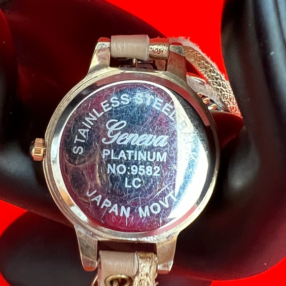 Geneva Platinum Leather Wrap Watch - Picture 3 of 12